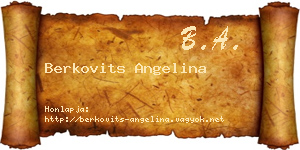 Berkovits Angelina névjegykártya